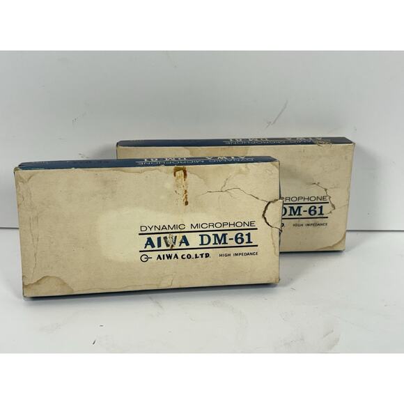 Vintage Dynamic Microphone AIWA DM-61 Lost Of 2 - Picture 1 of 6